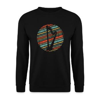 Harp musical instrument player gift idea - Unisex Sweatshirt - black - Front - Alina (178cm) & Michal (187cm)