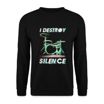 Drums drummer drummer gift - Unisex Sweatshirt - black - Front - Alina (178cm) & Michal (187cm)