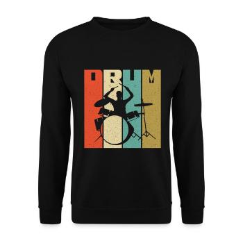 Drums drummer drummer gift - Unisex Sweatshirt - black - Front - Alina (178cm) & Michal (187cm)