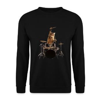 Drums drummer drummer gift - Unisex Sweatshirt - black - Front - Alina (178cm) & Michal (187cm)