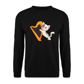harpe - Sweat-shirt Unisexe - noir - Devant - Alina (178cm) & Michal (187cm)