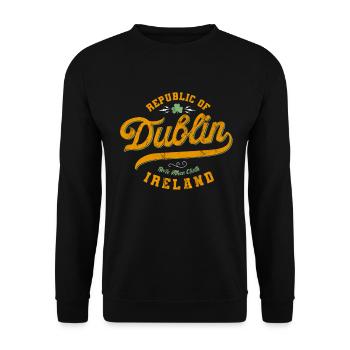 Dublin - Unisex Sweatshirt - black - Front - Alina (178cm) & Michal (187cm)