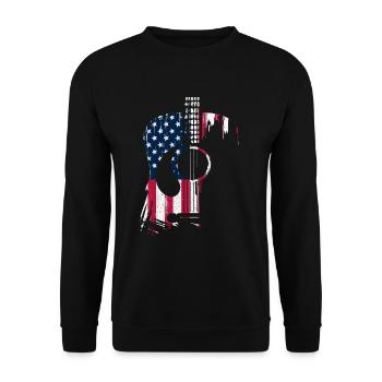 Guitare - Sweat-shirt Unisexe - noir - Devant - Alina (178cm) & Michal (187cm)