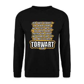 Torwart - Unisex Pullover - Schwarz - Vorne - Alina (178cm) & Michal (187cm)