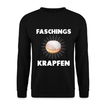 Faschingskrapfen Krapfenliebe Krapfen - Unisex Pullover - Schwarz - Vorne - Alina (178cm) & Michal (187cm)