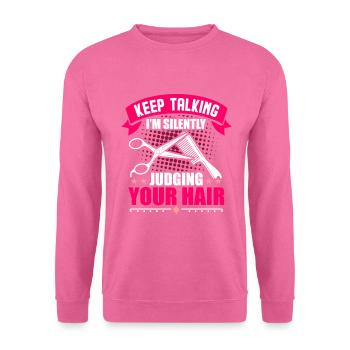 Salon de coiffure - Sweat-shirt Unisexe - rose - Devant