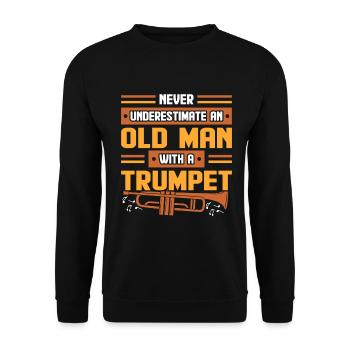 Trompete - Unisex Pullover - Schwarz - Vorne - Alina (178cm) & Michal (187cm)