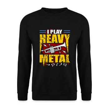 Trompete - Unisex Pullover - Schwarz - Vorne - Alina (178cm) & Michal (187cm)