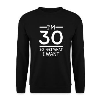 30e anniversaire - Sweat-shirt Unisexe - noir - Devant - Alina (178cm) & Michal (187cm)