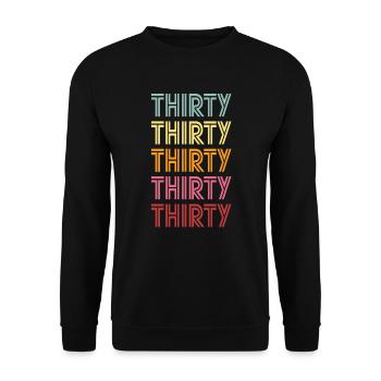 30e anniversaire - Sweat-shirt Unisexe - noir - Devant - Alina (178cm) & Michal (187cm)