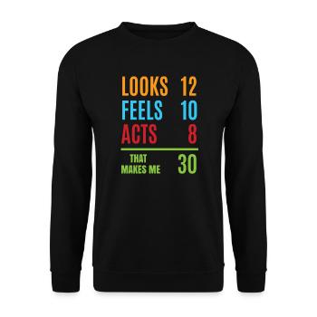 30e anniversaire - Sweat-shirt Unisexe - noir - Devant - Alina (178cm) & Michal (187cm)
