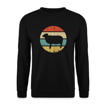 sheep - Unisex Sweatshirt - black - Front - Alina (178cm) & Michal (187cm)