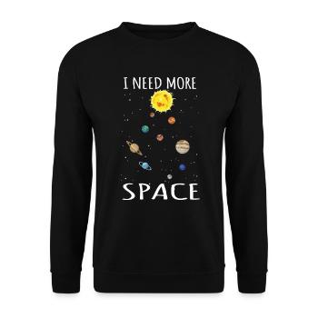 Universum Planeten - Unisex Pullover - Schwarz - Vorne - Alina (178cm) & Michal (187cm)