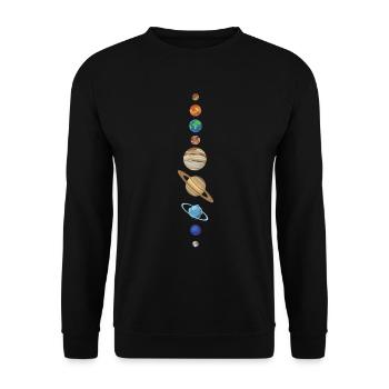 Universe planets - Unisex Sweatshirt - black - Front - Alina (178cm) & Michal (187cm)