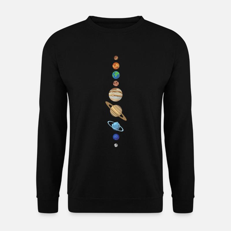 Universum Planeten - Unisex Pullover - Schwarz