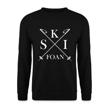 Skifoan Skifahrer Skisport Skiurlaub - Unisex Pullover - Schwarz - Vorne - Alina (178cm) & Michal (187cm)