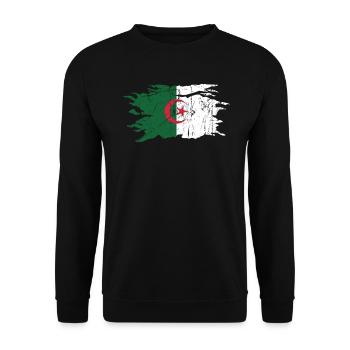 Algeria - Unisex Sweatshirt - black - Front - Alina (178cm) & Michal (187cm)