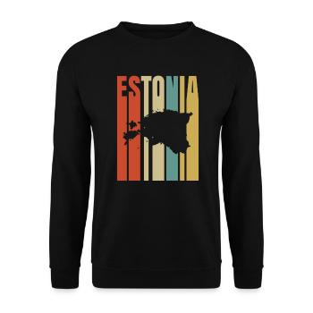 Estonia - Unisex Sweatshirt - black - Front - Alina (178cm) & Michal (187cm)
