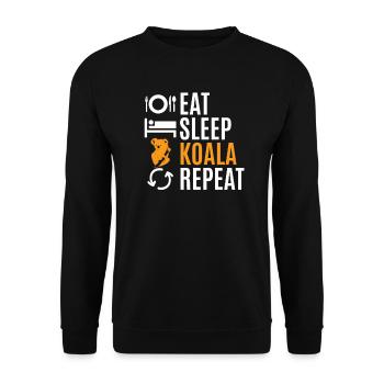 Koala bear - Unisex Sweatshirt - black - Front - Alina (178cm) & Michal (187cm)