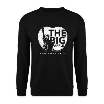New York - Unisex Pullover - Schwarz - Vorne - Alina (178cm) & Michal (187cm)