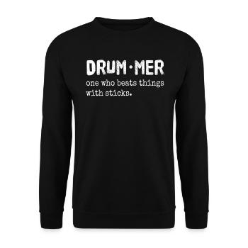 Drums drummer drummer gift - Unisex Sweatshirt - black - Front - Alina (178cm) & Michal (187cm)