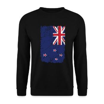 Neuseeland - Unisex Pullover - Schwarz - Vorne - Alina (178cm) & Michal (187cm)