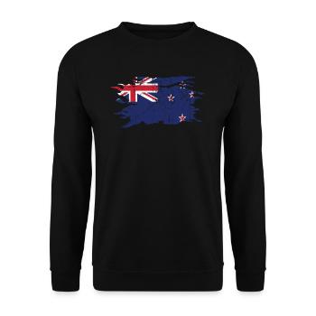 Neuseeland - Unisex Pullover - Schwarz - Vorne - Alina (178cm) & Michal (187cm)