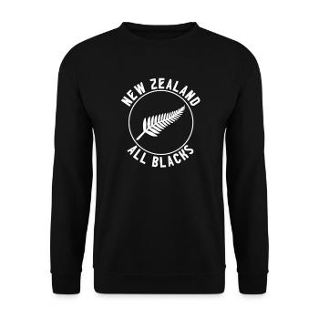 Neuseeland - Unisex Pullover - Schwarz - Vorne - Alina (178cm) & Michal (187cm)