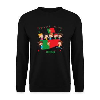Portugal - Sweat-shirt Unisexe - noir - Devant - Alina (178cm) & Michal (187cm)