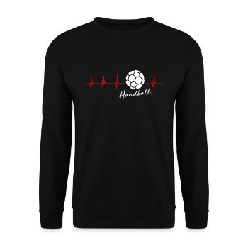 Handball handball jouer idée cadeau cadeau - Sweat-shirt Unisexe - noir - Devant - Alina (178cm) & Michal (187cm)