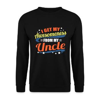 uncle - Unisex Sweatshirt - black - Front - Alina (178cm) & Michal (187cm)