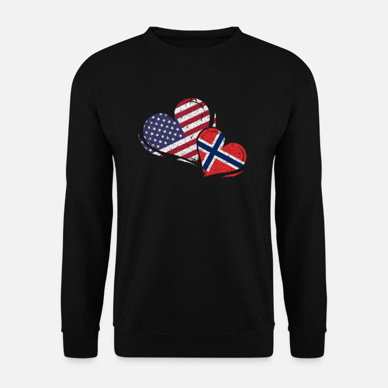 Norwegen - Unisex Pullover - Schwarz