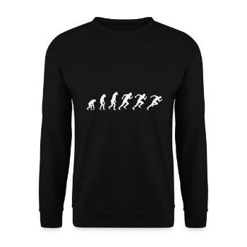 Evolution Läufer - Unisex Pullover - Schwarz - Vorne - Alina (178cm) & Michal (187cm)