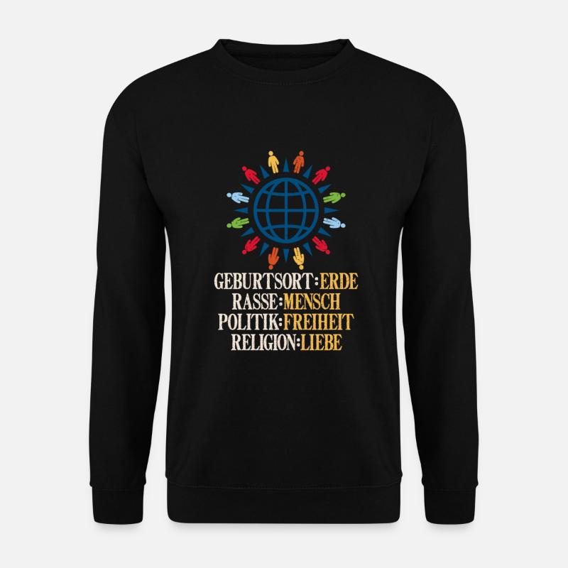 Anti Rassismus Sprüche - Unisex Pullover - Schwarz