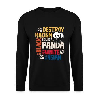 Énonciations contre le racisme - Sweat-shirt Unisexe - noir - Devant - Alina (178cm) & Michal (187cm)
