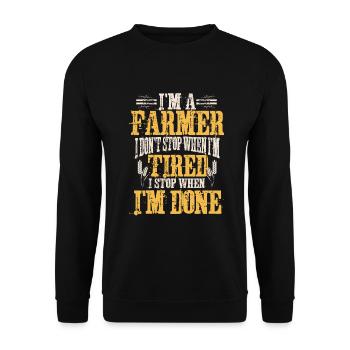 Farmer agriculture - Unisex Sweatshirt - black - Front - Alina (178cm) & Michal (187cm)