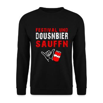 Festival zu Hause Heim Festival Motto - Unisex Pullover - Schwarz - Vorne - Alina (178cm) & Michal (187cm)