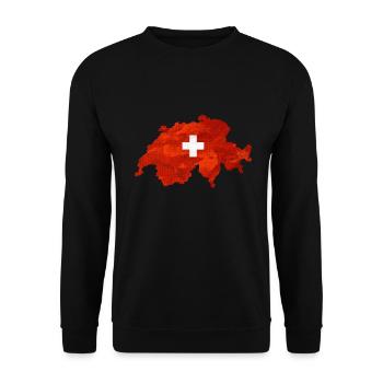 Schweiz - Unisex Pullover - Schwarz - Vorne - Alina (178cm) & Michal (187cm)