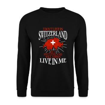 Switzerland - Unisex Sweatshirt - black - Front - Alina (178cm) & Michal (187cm)
