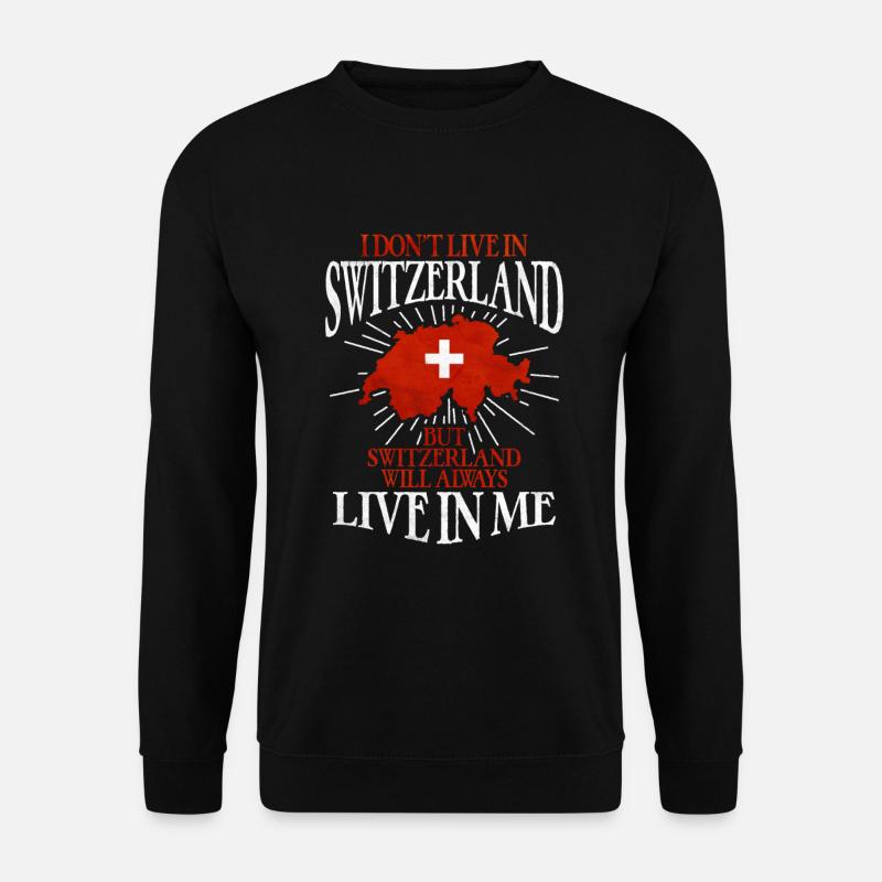 Schweiz - Unisex Pullover - Schwarz