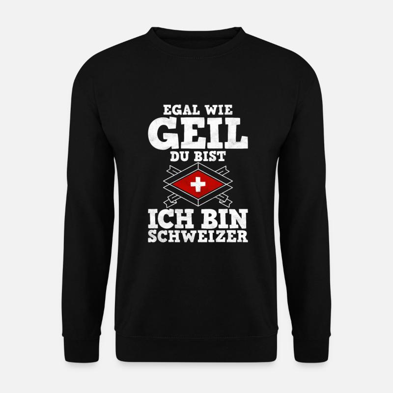 Schweiz Schweizer Geschenkidee - Unisex Pullover - Schwarz