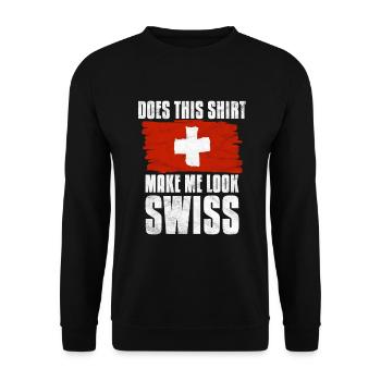 Suisse Idée de cadeau suisse - Sweat-shirt Unisexe - noir - Devant - Alina (178cm) & Michal (187cm)