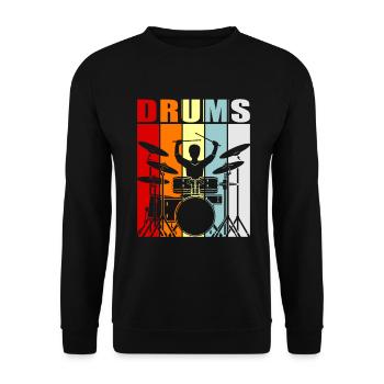 Percussion - Unisex Sweatshirt - black - Front - Alina (178cm) & Michal (187cm)