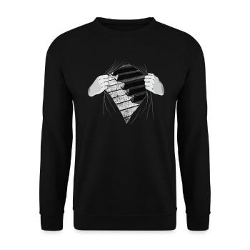 Piano piano - Unisex Sweatshirt - black - Front - Alina (178cm) & Michal (187cm)