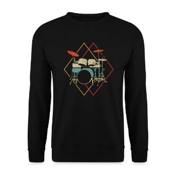 Drums drummer drummer gift - Unisex Sweatshirt - black - Front - Alina (178cm) & Michal (187cm)