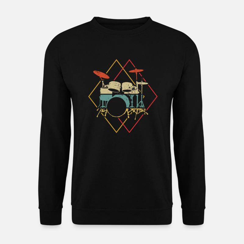 Schlagzeug Schlagzeuger Drummer Geschenk - Unisex Pullover - Schwarz