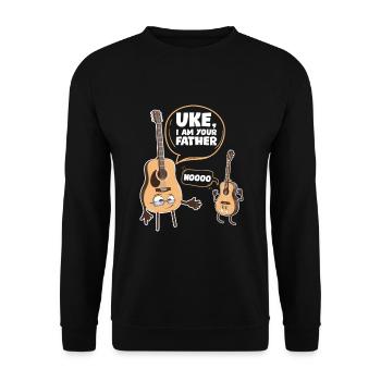 Uke je suis votre père guitariste cadeau - Sweat-shirt Unisexe - noir - Devant - Alina (178cm) & Michal (187cm)