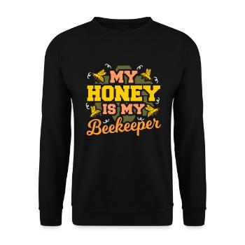 Imker Bienenzüchter - Unisex Pullover - Schwarz - Vorne - Alina (178cm) & Michal (187cm)