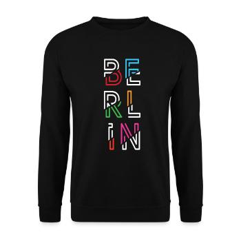Berlin - Unisex Sweatshirt - black - Front - Alina (178cm) & Michal (187cm)