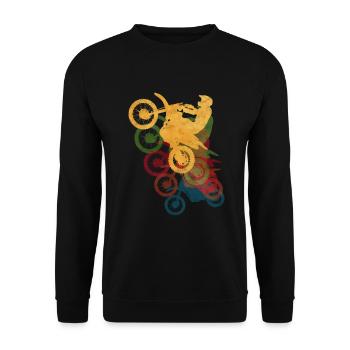 motorcycle - Unisex Sweatshirt - black - Front - Alina (178cm) & Michal (187cm)